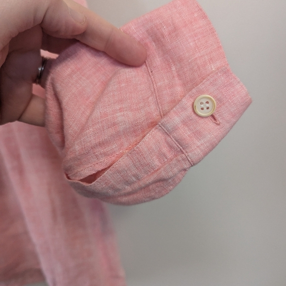 Lafayette 148 Linen Button Peasant Top - Picture 8 of 14